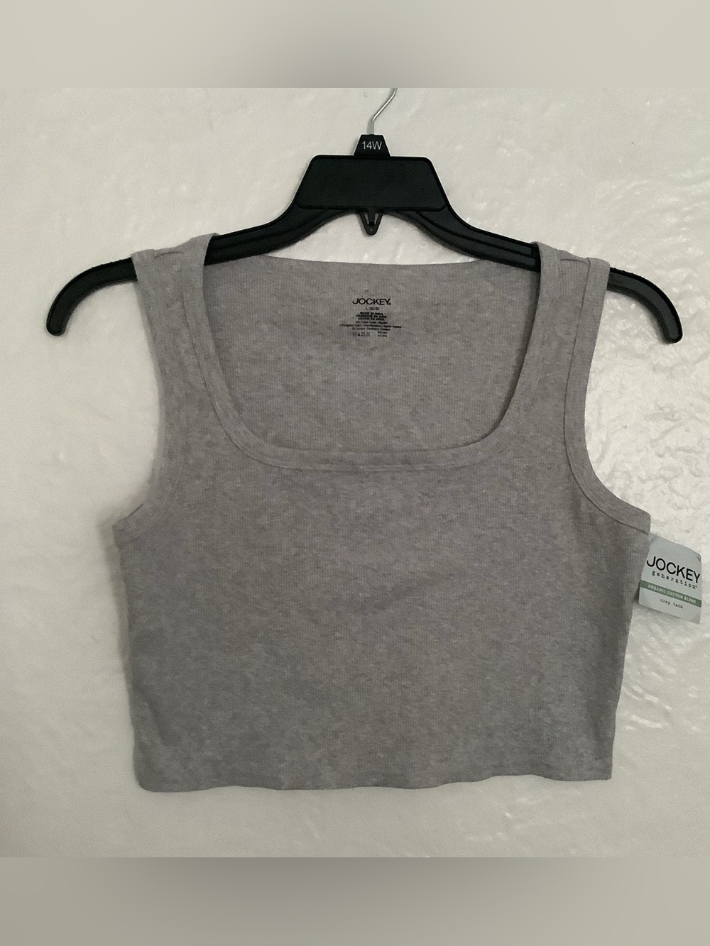 Jockey Gray Square Neck Crop Tank